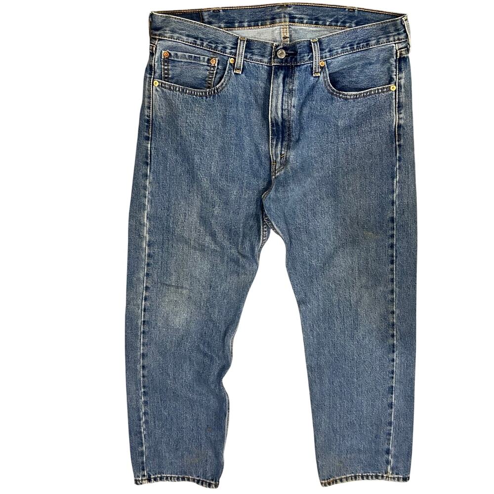 Levi's 505 Jeans Men's 38 x 30 Straight Leg Western Workwear Blue Denim Med Wash